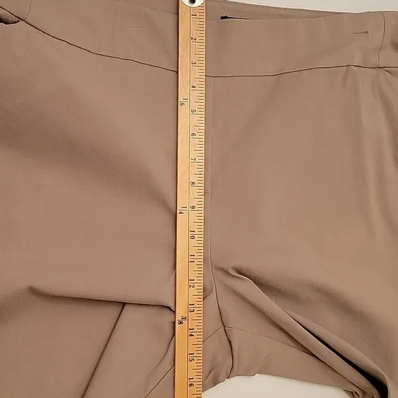💗 PENNINGTONS Savvy Fit Capris Light Brown Size 26 Plus Size Rayon - Picture 7 of 12
